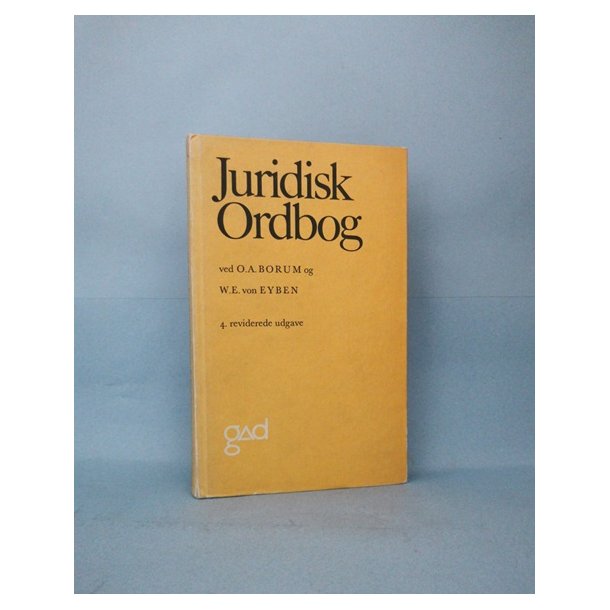 Juridisk ordbog, O.A. borum og W.E.von Eyben