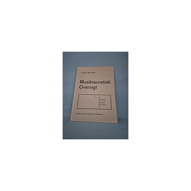 Musikteoretisk Oversigt , J�rgen S�rensen