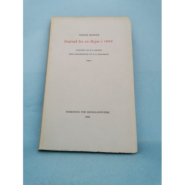 Journal fra en Rejse i 1892, Johan Rohde