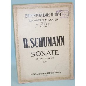 Robert Schumann: Sonate en sol mineur