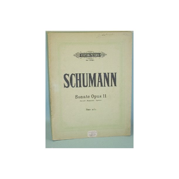 Robert Schumann: Sonate Opus 11, Piano Solo