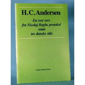 H.C. Andersen: En rest vers fra Nicolaj Bøghs